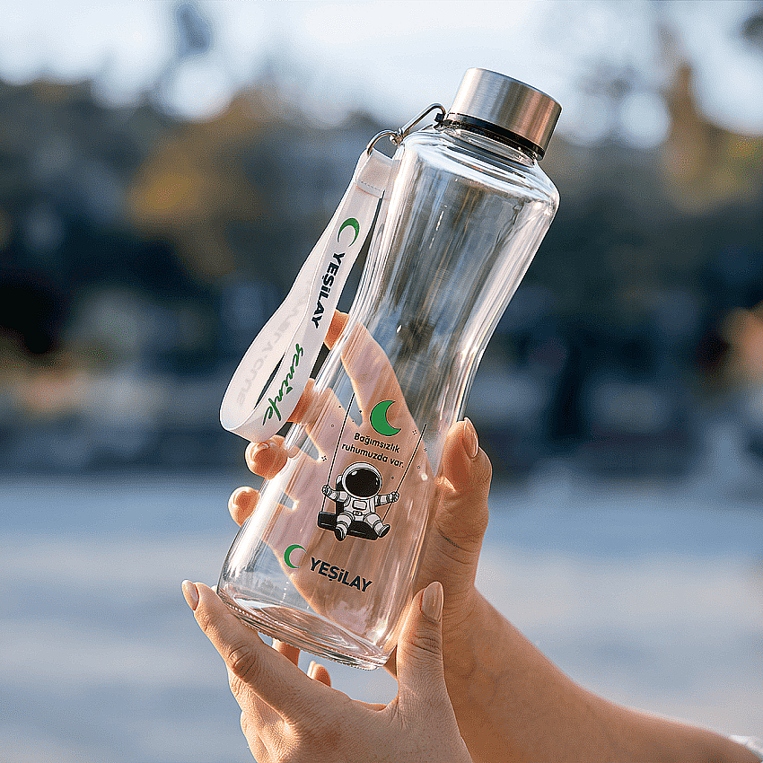 Bağımsızlık Ruhumuzda Var Pure Premium 750 ml Cam Su Şişesi - 2