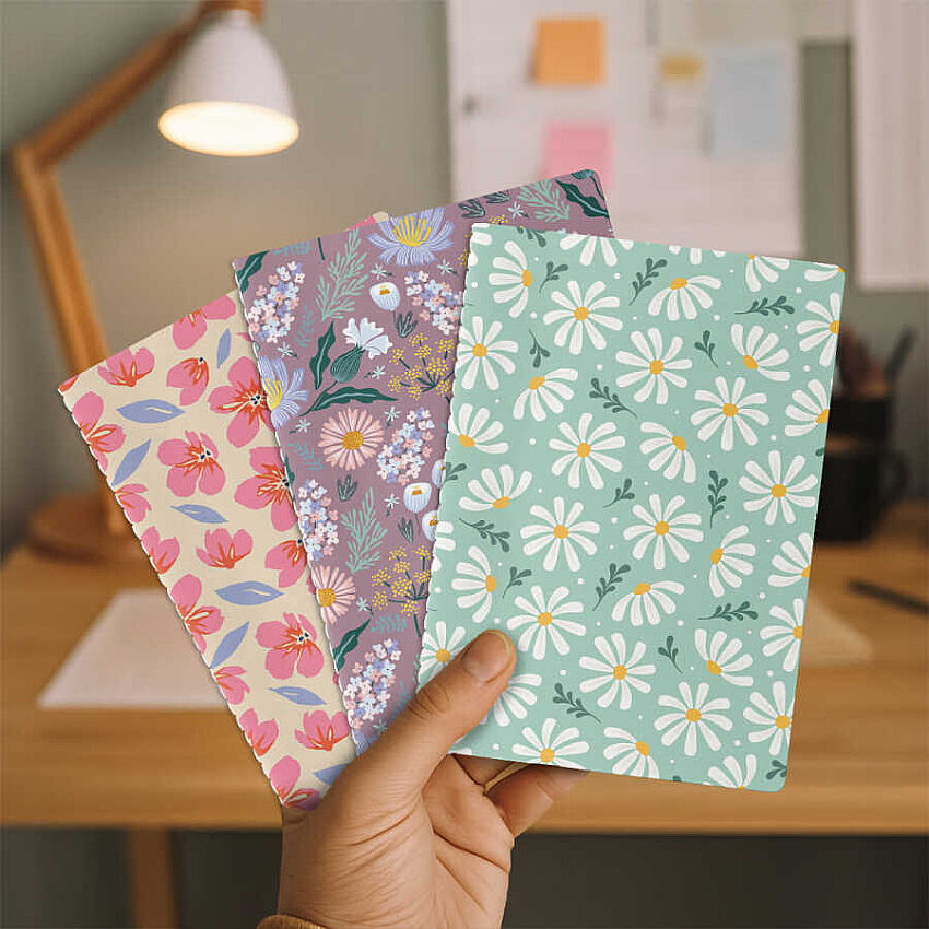 Çiçek Serisi 3'lü Defter Seti - 4