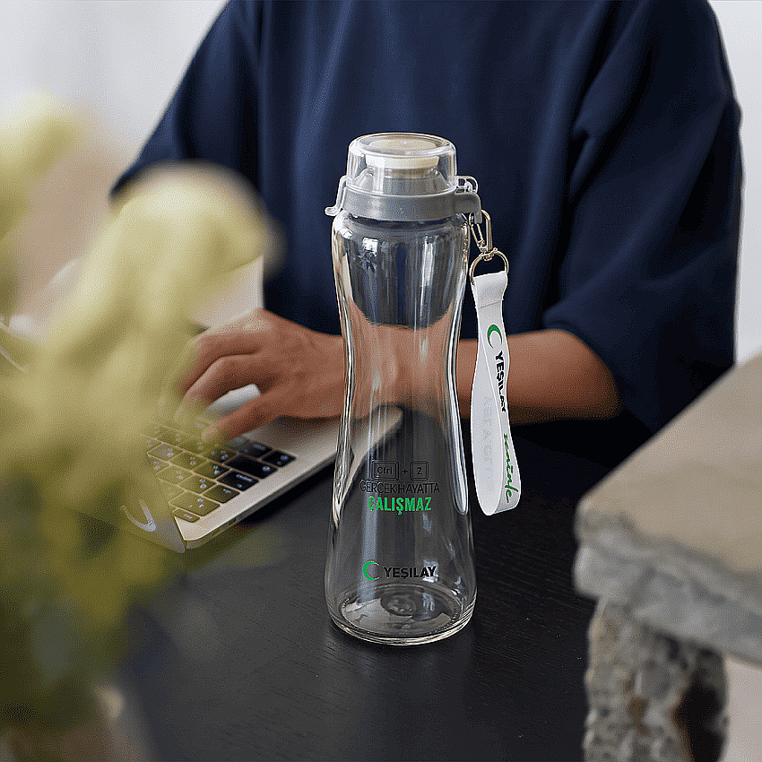 Ctrl+Z Gerçek Hayatta Çalışmaz Pure Sport Premium 750 ml Cam Su Şişesi - 2