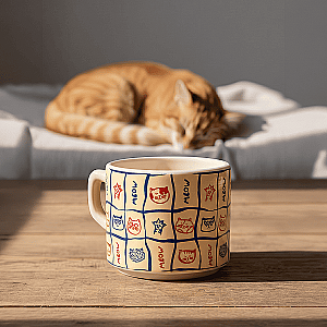 Kedi Kareleri Seramik Kupa 225 ml - 2