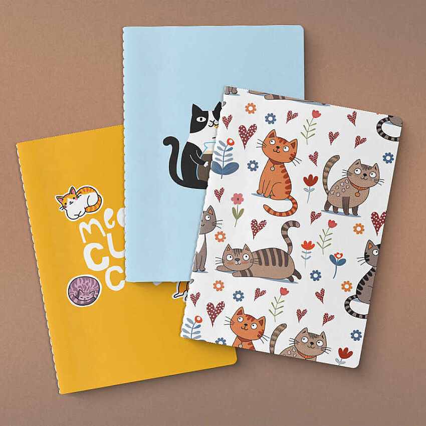 Kedi Serisi 3'lü Defter Seti - 1