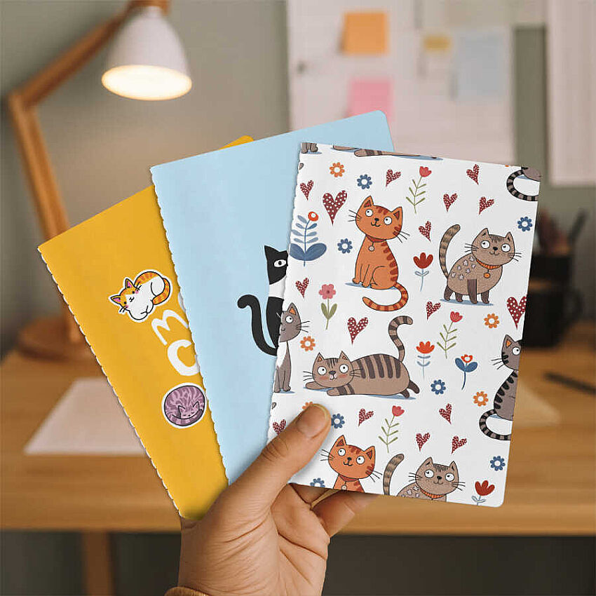 Kedi Serisi 3'lü Defter Seti - 4