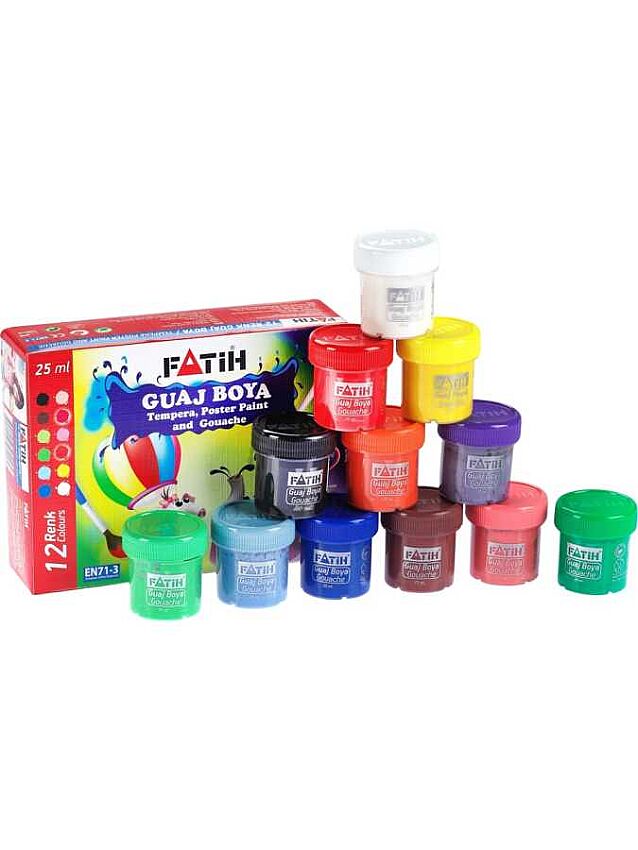 Guaj Boya 12 Renk 12x25ml - 1