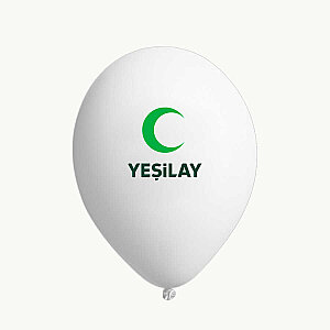 Yeşilay Logolu Beyaz Balon