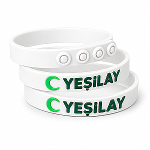 Yeşilay Logolu Çocuk Bileklik 18cm / Beyaz