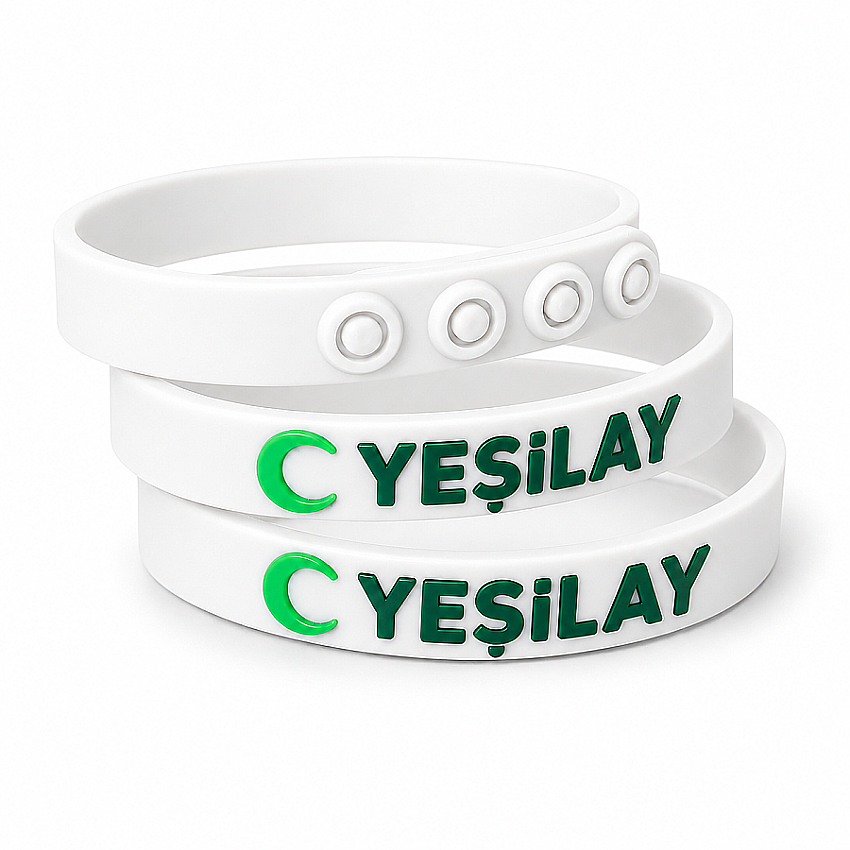 Yeşilay Logolu Çocuk Bileklik 18cm / Beyaz - 1
