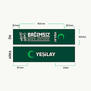Yeşilay Logolu Dokuma Anahtarlık - 2