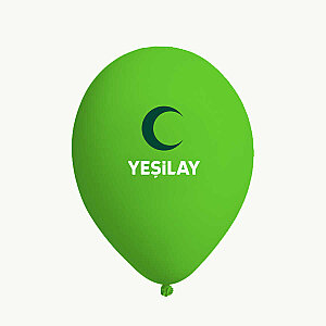 Yeşilay Logolu Yeşil Balon