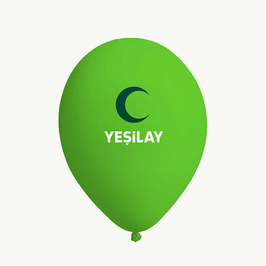 Yeşilay Logolu Yeşil Balon - 1
