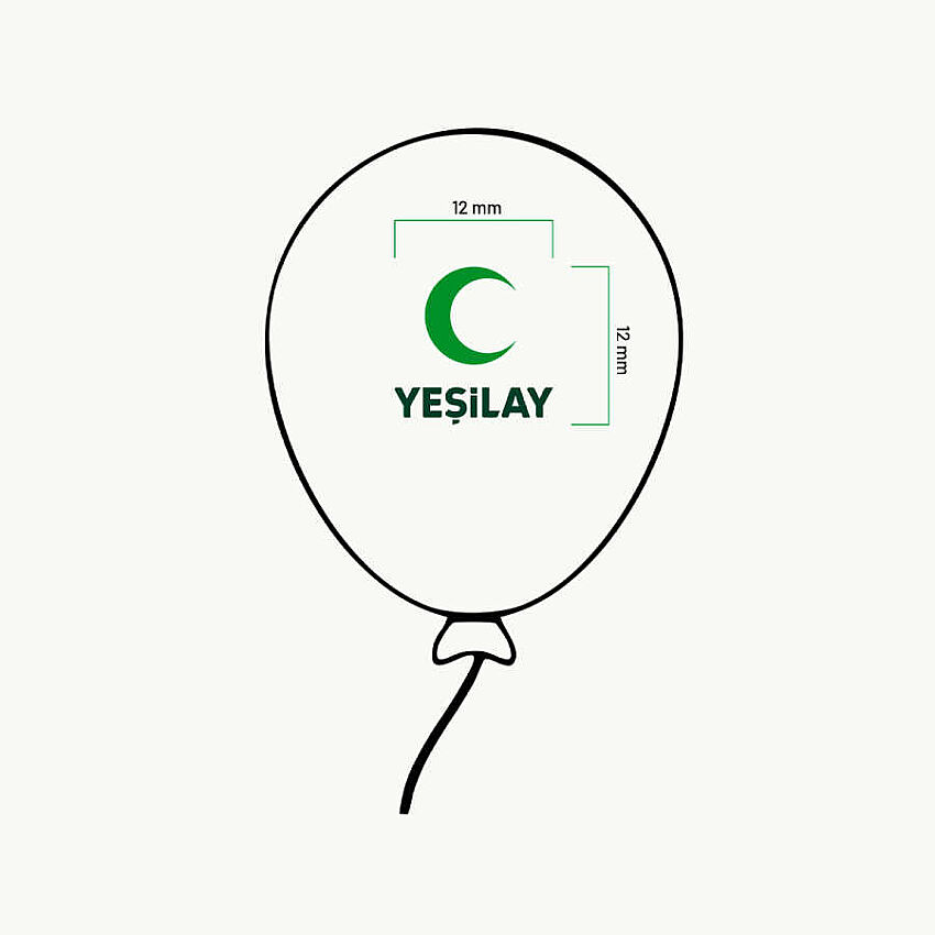 Yeşilay Logolu Yeşil Balon - 2