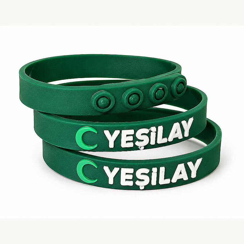 Yeşilay Logolu Yetişkin Bileklik 22 cm / Yeşil - 1